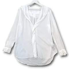 Youji Yamamoto collections ヨウジヤマモト Ten Lawn Draped Detail Hood Dress ドレス フード シャツ トップス ホワイト 白 サイズ2 レディース 春 夏 ゴーゴー古着久喜倉庫店 1 No.2873のサムネイル