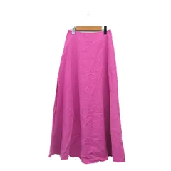 ジュエルチェンジズ Jewel Changes アローズ フレア スカート ロング リネン シンプル 36 ピンク /KT24のサムネイル