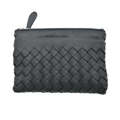 Bottega Veneta ボッテガヴェネタ ポーチ イントレチャート レザー 小物入れ ブラック ポケット付き (25558)