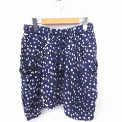 バーニーズニューヨーク BARNEYS NEW YORK スカート ドット柄 ギャザー ミニ ネイビー 紺 /FT11のサムネイル