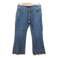 エポカ EPOCA パンツ デニム ジーンズ レース ウォッシュ加工 七分丈 40 青 インディゴブルー /MSのサムネイル