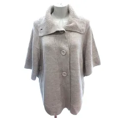 グレイマジック GRAY MAGIC ニット カーディガン ポンチョ 七分袖 2 M ベージュ /AUのサムネイル