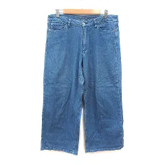 エディーバウアー EDDIE BAUER パンツ デニム ジーンズ ワイド ウォッシュ加工 P8 青 インディゴブルー /MSのサムネイル