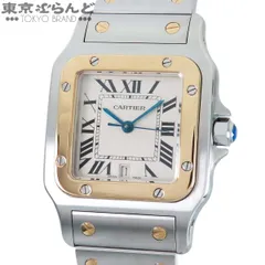 カルティエ CARTIER サントスガルベLM W20011C4 アイボリー SS YG サントスドゥカルティエ コンビ デイト 腕時計 メンズ クォーツ式 電池式 仕上済 電池交換済 101872021のサムネイル