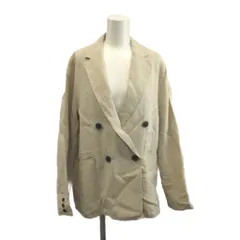 シンプリシテェ SIMPLICITE 24SS フレンチリネンテーラードジャケット 上着 麻 リネン ベージュ ダブルブレスト 長袖 /KK ■GY69のサムネイル