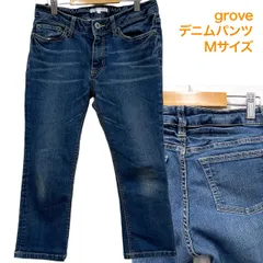 grove デニムパンツ M クロップド ジーンズ ストレッチ ブルー グローブ #26-0135のサムネイル