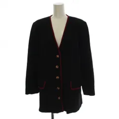 ロベルタディカメリーノ Roberta di Camerino ジャケット 上着 ウール 42 黒 ブラック Vネック ロゴボタン 長袖 /LP ■GY18のサムネイル