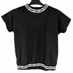 【大決算】 エルメス 半袖Ｔシャツ レディース シェーヌダンクル クルーネック トップス アパレル 服 HERMES 36 ブラック 黒 コットン    春 夏【中古品】のサムネイル