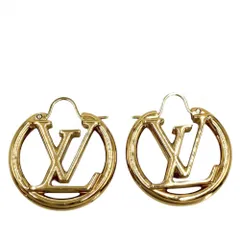 【大決算】 ルイヴィトン ピアス レディース ルイーズ LV サークル アクセサリー LOUIS VUITTON    M00396 ゴールド 約14.6g【中古品】のサムネイル