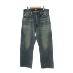 チマラ chimala 13ozセルビッチデニムバギーカットパンツ ジーンズ ダメージ加工 ボタンフライ 26 インディゴ /HS ■OSのサムネイル