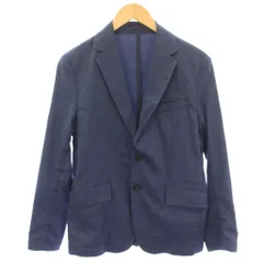 フォーワンセブンバイエディフィス 417byEDIFICE 19SS テーラードジャケット シングル 2B ブレザー 麻 リネン混 S 紺 ネイビー /HNのサムネイル