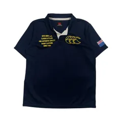 CANTERBURY カンタベリー デザイン 半袖 ラガーシャツ ポロシャツ サイズ M /ネイビー系 スポーツ ラグビーのサムネイル