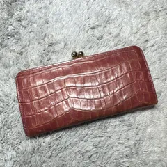アンメートルキャレ 1 metre carre 長財布 がま口 クロコ型押し レザー ピンク ボルドーのサムネイル