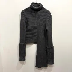 1992A/W  ヨウジヤマモト Yohji Yamamoto アシンメトリー ウールタートルネック ニットセーター プルオーバー  アーカイブ 90s グレー M【送料込み】のサムネイル