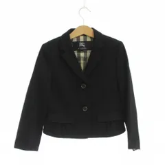 バーバリー ロンドン BURBERRY LONDON 子ども服（女の子用） ジャケット 120 黒 チェック柄裏地 長袖 2つボタン /JP65のサムネイル