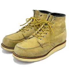 REDWING レッドウィング US7.5E 25.5cm モックトゥ 8173 四角犬タグ 後期 90s ワークブーツ 1990年代製 BEIGE タン ラフアウト  35005788のサムネイル