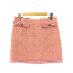 ブルマリン Blumarine 台形スカート ミニ ツイード メタルボタン IT38 ピンク /DF ■GY40のサムネイル