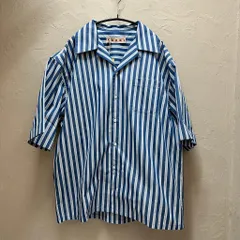 MARNI マルニ 24SS Bowling-collar short-sleeve shirt 半袖シャツ CUMU0213S4 ブルー系 size:50【代官山B07】のサムネイル