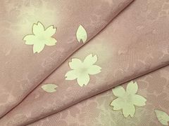 平和屋着物○男性 爪掻き本綴れ 角帯 作家物 色無地 赤墨色 共箱付き