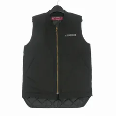 ハイドアンドシーク HIDE and SEEK 24AW Work Zip Vest 中綿 ワークジップベスト ジャケット M ブラック 黒 HJ-090324のサムネイル