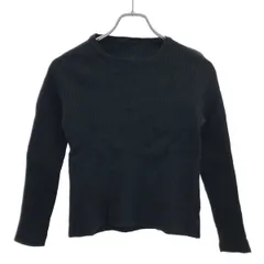 Yohji Yamamoto FEMME ヨウジヤマモト ファム 12G 3X3 RIB RIBBED ROUND NECK LONG SLV PO ニットセーター FO-K01-190 ブラック 2のサムネイル