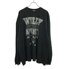 WILLY CHAVARRIA ウィリーチャバリア 24SS グラフィックプリント スウェットトレーナー  ブラック×シルバー XXLのサムネイル