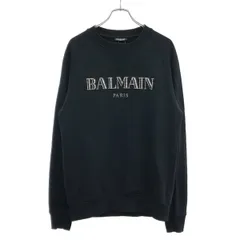 BALMAIN バルマン メタルロゴスウェットトレーナー SH13279I106 ブラック Mのサムネイル