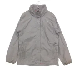 THE NORTH FACE ザ・ノースフェイス ナイロンジャケット コート フルジップ 比翼 ハイネック プリント ブランド ロゴ グレー XL【XXL】 レディース 【中古】のサムネイル