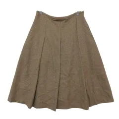 Brooks Brothers ブルックスブラザーズ スカート ウール100％ タック フレア ミディ丈 ボトムス 日本製 ブラウン系 13【XL】 レディース 【中古】のサムネイル