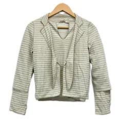 EMPORIOARMANI(エンポリオアルマーニ) アンサンブル サイズUSA6 M レディース美品  - ベージュ×白 ボーダーのサムネイル
