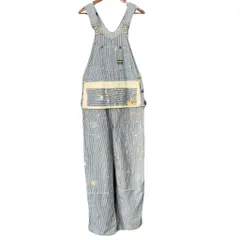 70’s Osh Kosh B'gosh オシュ コシュ ビゴッシュエプロン付き ヒッコリーストライプ オーバーオール UNION MADE SANFORIZED ユニオンメイド サンフォライズド No.I1007のサムネイル