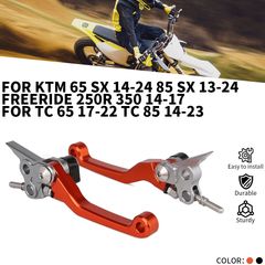 JFGRACING KTM 65SX 14~24 85SX 13~24 FREERIDE 250R 350 14~17 TC65 17~22 TC85 14~23 대응 접이식 브레이크 클러치 레버 CNC