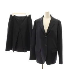 ジルサンダー JIL SANDER NAVY スーツ セットアップ テーラードジャケット シングル フレアスカート ひざ丈 38 紺 ネイビー /ANのサムネイル