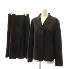 ジルサンダー JIL SANDER スーツ セットアップ テーラードジャケット シングル フレアスカート ひざ丈 38 ダークブラウン /ANのサムネイル