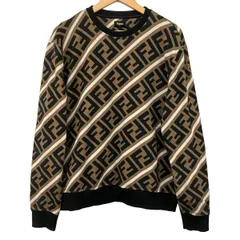 FENDI(フェンディ) トレーナー サイズXXL XL メンズ - ライトブラウン×黒×白 長袖/ズッカ柄/FY0944 A7A9のサムネイル