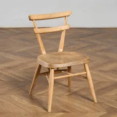椅子・ソファ イギリス エルム アーコール ERCOL ヴィンテージ スタッキングチェア キッズチェア 超レア 英国 ダイニングチェア 木製 椅子 子供用 #97385のサムネイル