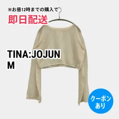 TINA:JOJUN ティーナジョジュン ニット/セーター M ホワイト 無地 ショート丈 長袖 クルーネック(丸首) レディースのサムネイル