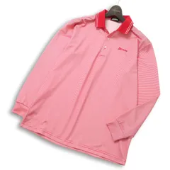 SRIXON スリクソン ゴルフ 通年★ 長袖 ボーダー ロゴ刺繍 ポロシャツ Sz.L メンズのサムネイル