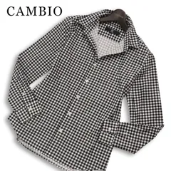 CAMBIO カンビオ 通年★ 長袖 ギンガム チェック スリム シャツ 日本製 Sz.M メンズのサムネイル