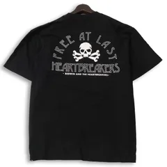 GOAT BEDWIN & THE HEARTBREAKERS ゴート ベドウィン 半袖 ロゴプリント スカル バックプリント Tシャツ Sz.M メンズ 黒のサムネイル