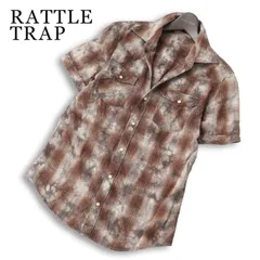 RATTLE TRAP メンズビギ 春夏★ 半袖 チェック柄 タイダイ 品染め ウエスタン シャツ Sz.M メンズのサムネイル
