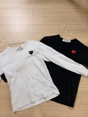 【2個価格】COMME des GARCONS ロングスリーブ ブラック/白 まとめ 長袖 服のサムネイル