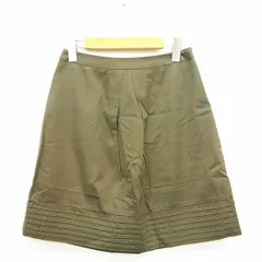 スピック＆スパン ノーブル Spick&Span Noble スカート ボトムス 台形 無地 シンプル ひざ丈 コットン 綿 36 ブラウン 茶 /MT24のサムネイル