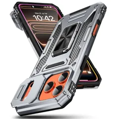 【新品】 GTUJWN 対応 iPhone 17 Pro 用の ケース リング付き 全面保護 耐衝撃 スタンド機能 米軍MIL カバー PC+TPUバンパー レンズ保護 車載ホルダー 指紋防止 黄ばみなし 薄型 滑り止め 擦り傷防止 耐久 スマホケース 対応 のサムネイル