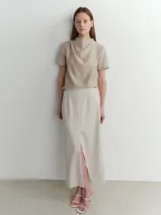 EAAH ロング スリット スカート クリームのサムネイル