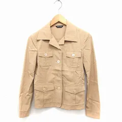 コムサデモード COMME CA DU MODE ミリタリー ジャケット アウター ストライプ柄 コットン 綿 9 ベージュ /FT42のサムネイル