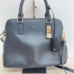 サマンサタバサ Samantha Thavasa ハンドバッグ/ショルダーバッグ 2WAY ブラック 黒 ゴールド金具 カデナ/チャーム付[OG00091]