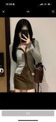 パッチワーク アンゴラ Kara ニット カーディガンのサムネイル