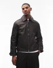 オールセインツ メンズ アウター ジャケット・ブルゾン レザー AllSaints Garrison leather jacket black ブラックのサムネイル