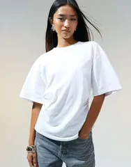 エイソス レディース トップス Tシャツ ASOS DESIGN corset waistshirt WHITE ホワイトのサムネイル